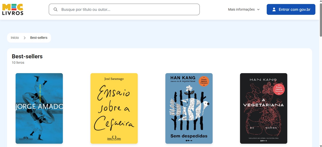 MEC Livros disponibiliza quase 8 mil títulos gratuitamente; confira